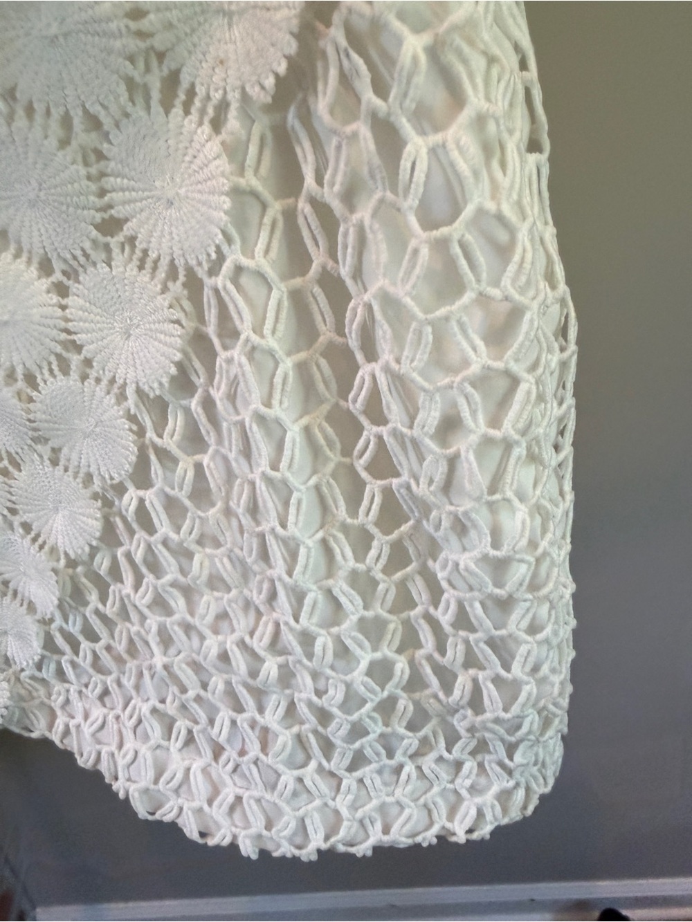 Topshop White Crochet Wrapped Mini Skirt Lace Overlay Bachelorette Festival - Picture 3 of 6